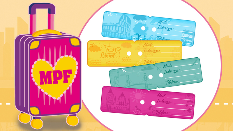 Etichette per bagagli